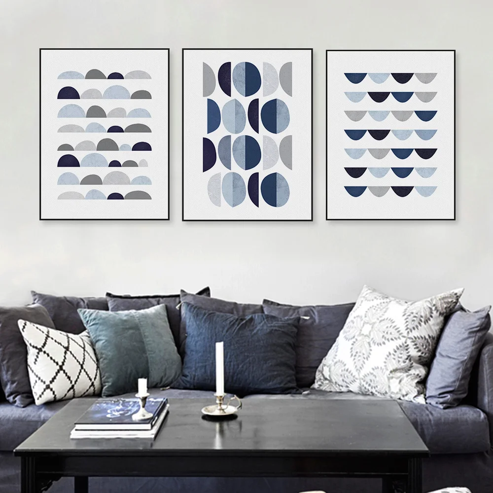 Modern-Abstract-Blue-Geometric-Shape-A4-Art-Print-Poster-Minimalist-Hipster-Wall-Art-Picture-Nordic-Home