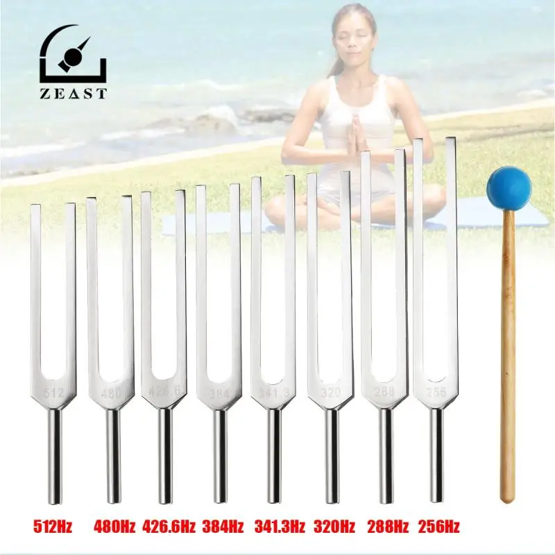 

Zeast 8Pcs Aluminum Medical Tuning Fork Chakra Hammer Ball Diagnostic Mallet Tune Set Nervous System Testing Tuning Fork