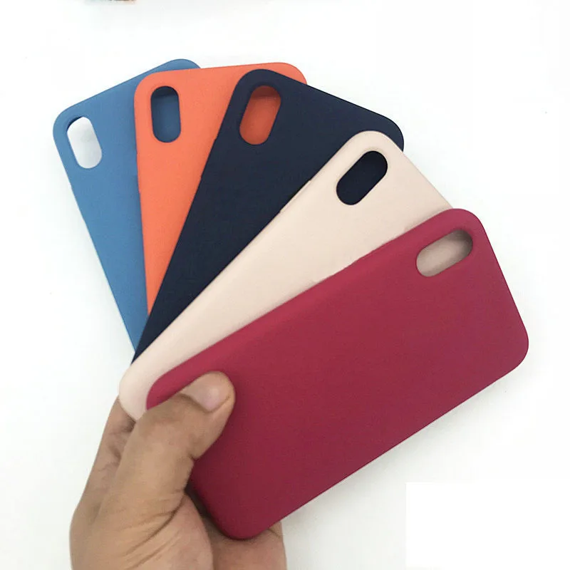 Funda de silicona líquida Original OCHGEP 8 para iPhone 7 Plus X/XS para iPhone X XS 7 8 fundas de teléfono con embalaje al por menor