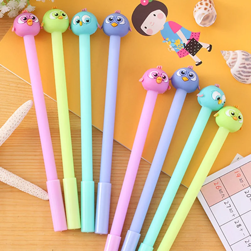 Caneta de Tinta Material de Escritório Escola de Escrita Kawaii Preta 0.38 Milímetros Caneta Suave 50 Pcs Gel