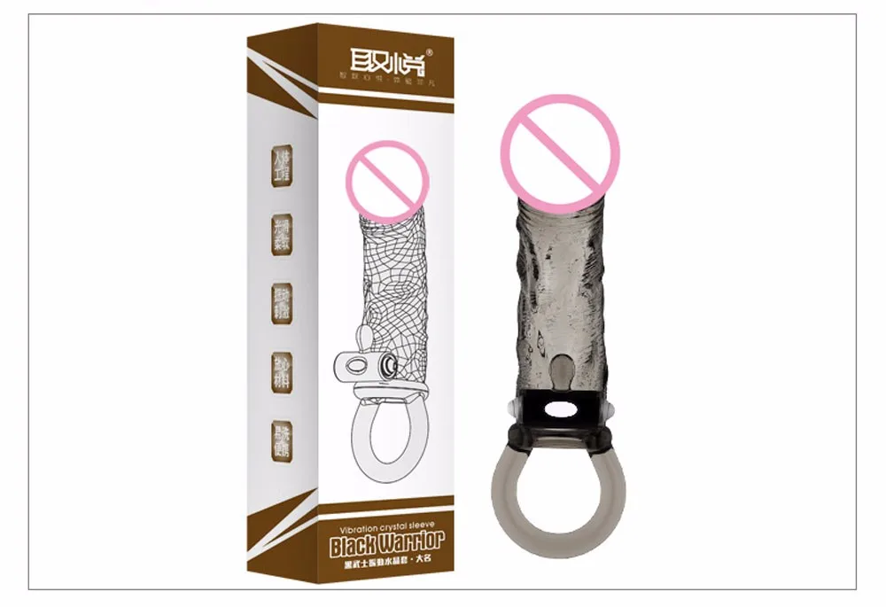 Please me Vibrating Penis sleeve Penis enlargement Penis extender Reusable Condoms bomba peniana pro extender Sex toys for men 11