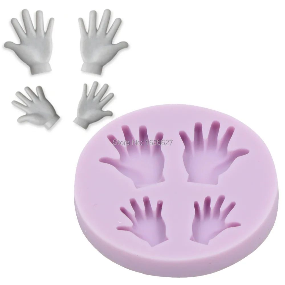 Silicone Cake Mold Hand Shape Fondant Sugarcraft Clay Mould For Cake