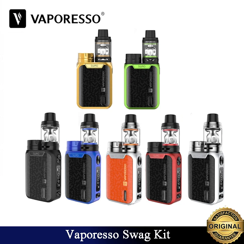 

Original Vaporesso Swag Kit Vape 80W Swag Box Mod NRG SE Tank 3.5ML Fit 18650 Battery Electronic Cigarette New Color Vape Vapor