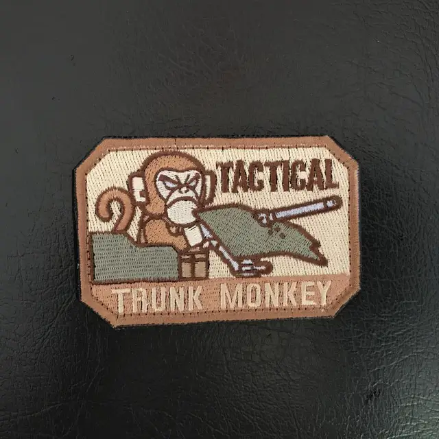 30pcs Embroidery Rubber Tactical Trunk Monkey Patch 3D PVC Hook Loops