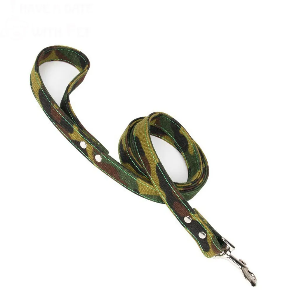 

Dog Supplies Camouflage Canvas Large Dog Leash Lead Training Walking For Small Medium Big Dog Leashes Pitbull German Shepherd
