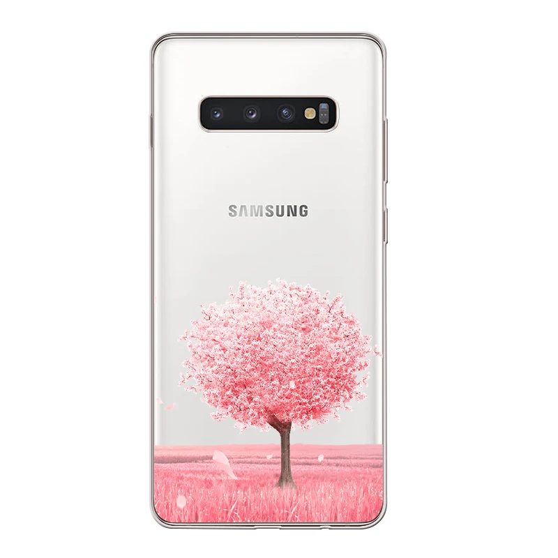 Ciciber Вишневое дерево для samsung Galaxy S9 S10 S8 S10+ плюс S10e крышка чехол для телефона из мягкого ТПУ с рисунком Чехлы для S7 S5 S6 Edge mini Fundas Coque