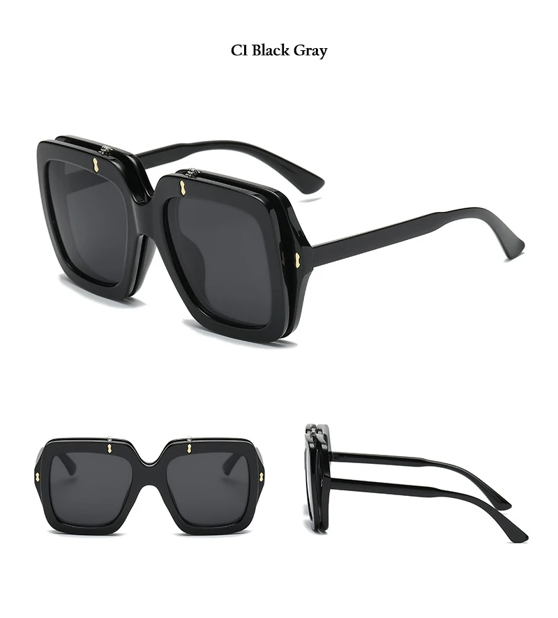 2018 New Square Unisex Sunglasses (7)
