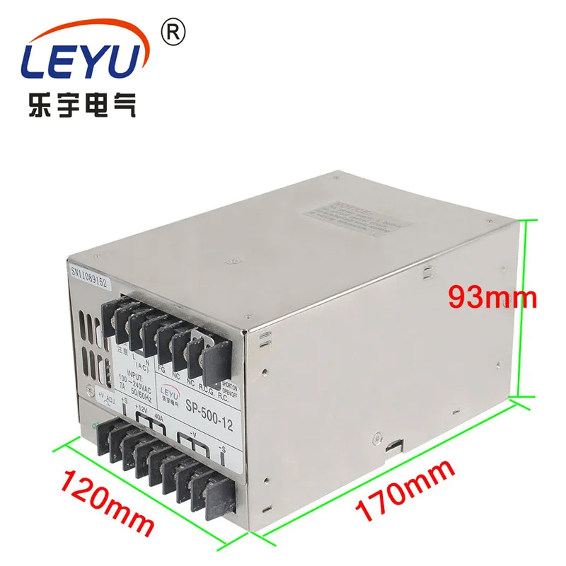 Одобренная CE Мощность высокого напряжения SP-500 выход 5 В/12 В/24 В импульсный источник питания