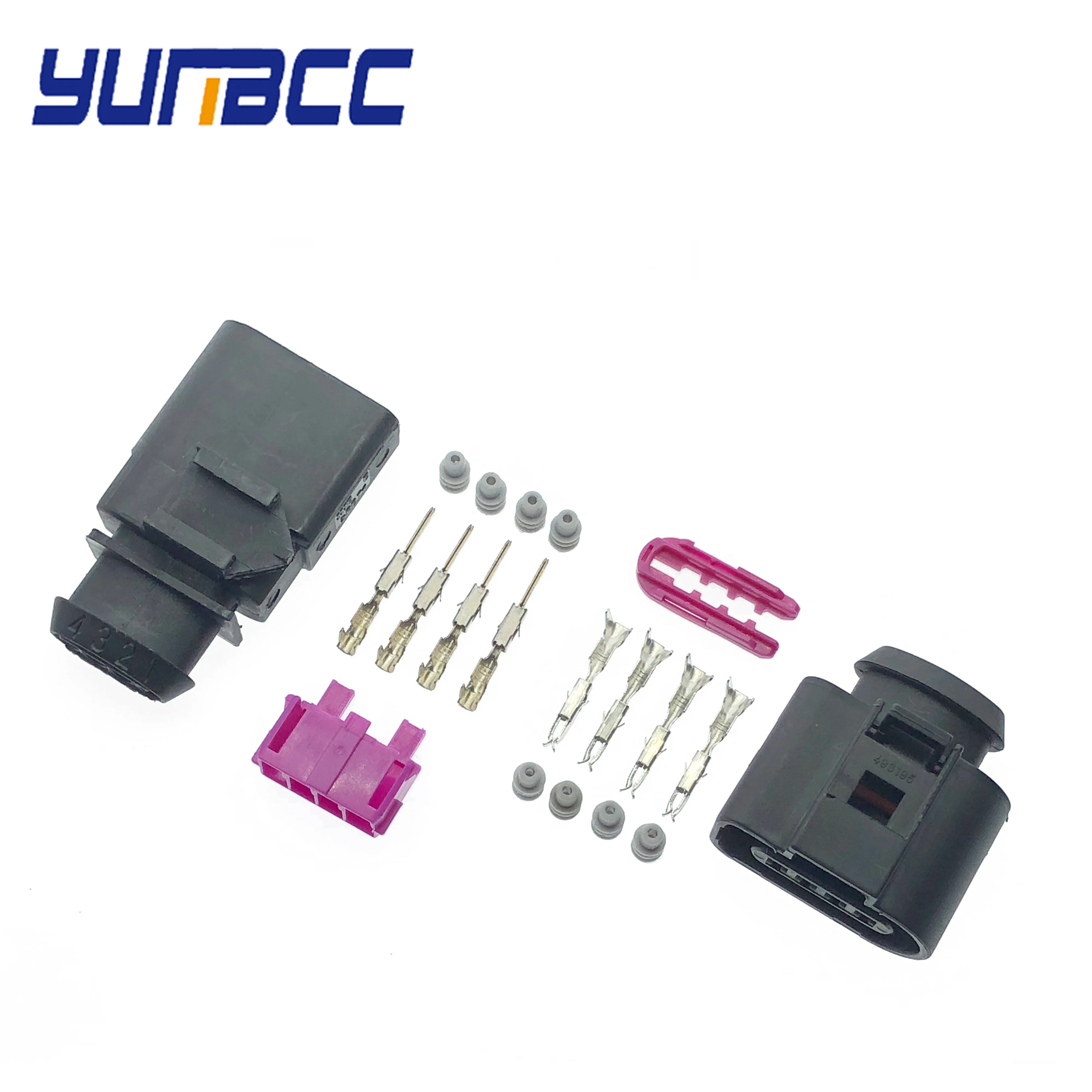 

2sets 4 Pin way 1.5mm male female Auto sensor plug waterproof Electrical Wire connector for VW car truck 1J0973804 1J0973704