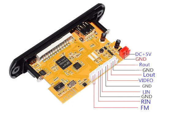 Умная электроника USB TF беспроводной Bluetooth 4,2, MP4, PNG, JPEG, MP3, APE, WAV, декодер доска 5 в автомобильный беспроводной аудио модуль громкой связи