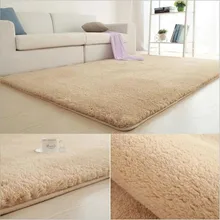 Лидер продаж! Кашемировый чистый цвет ковер гостиная спальня пол прикроватный коврик одеяло коврик высокой плотности утолщенные Нескользящие коврики