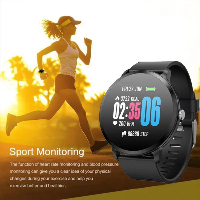 

V11 Smart Watch 1.3 Bluetooth Card Sports Step Watch Waterproof Heart Rate Monitoring Blood Pressure For Men Women