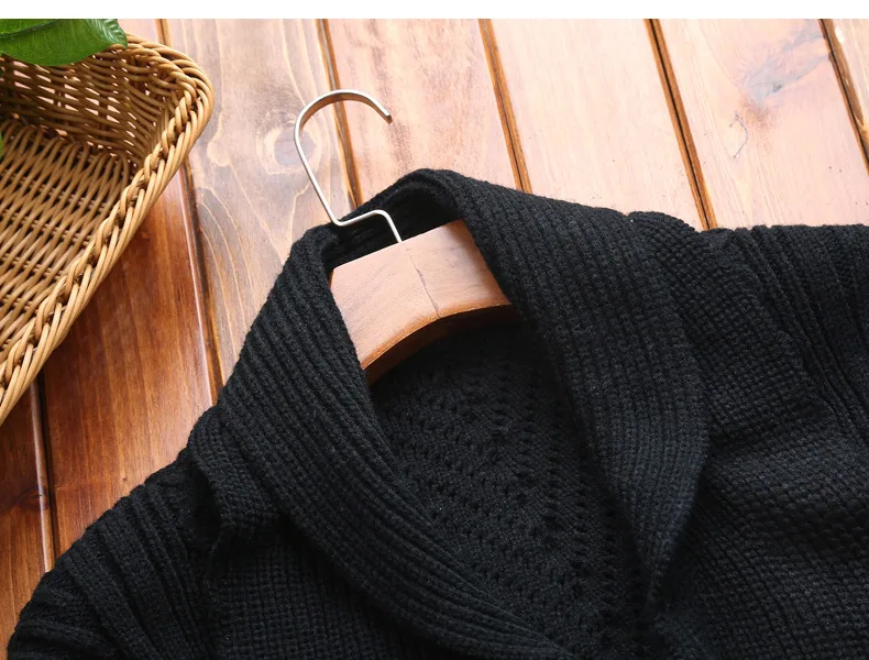 Winter Men Cardigan Coat Thicken Loose Fit Warm Turtleneck Sweater Men Autumn Knited Male Sweatercoat Black Brand Muls M-4XL-09