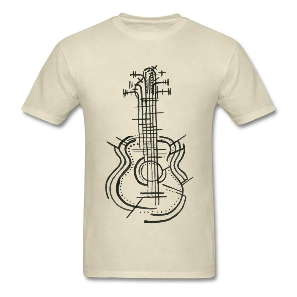 Men T Shirts Guitar Vibes Design Tops & Tees Pure Cotton O-Neck Short Sleeve Summer T Shirts Summer Free Shipping Guitar Vibes beige