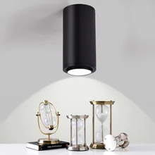 Светодиодный светильник с регулируемой яркостью для поверхностного монтажа, точечный светильник с регулировкой угла наклона, cob потолочный светильник 7 Вт 12 Вт для столовой/гостиной, кафе, светодиодный светильник