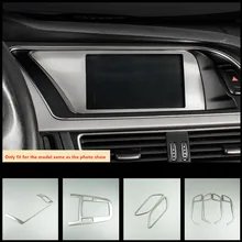 CNORICARC нержавеющая сталь CD панель Крышка отделка панели консоль переключения передач рамка полосы интерьера Кондиционер Выход для Audi A4 B8