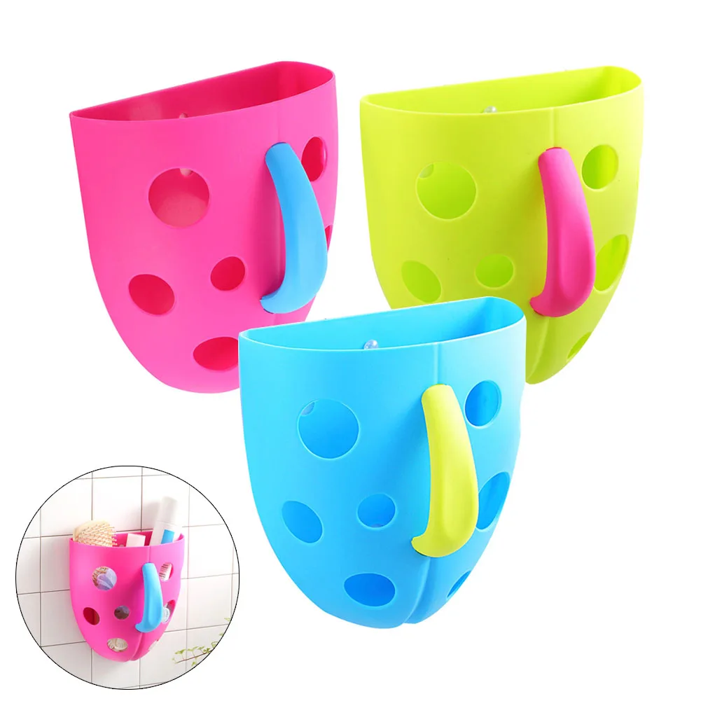 Buy Baby Plastic Bath Toy Organizer Scoop Storage Bin