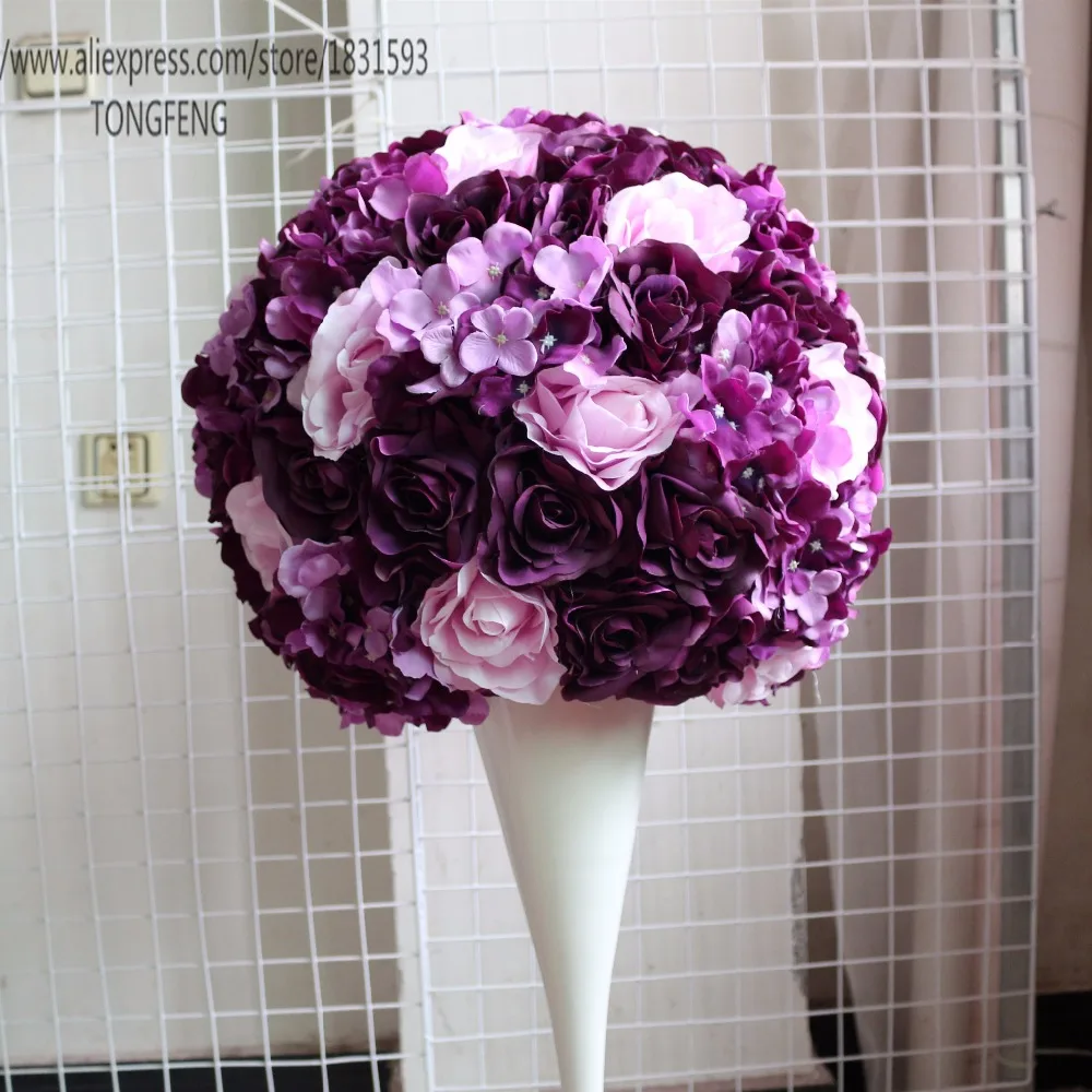 Artificial silk flowers ball decoration flower balls for wedding table