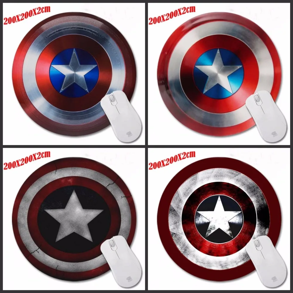 Personality Captain America Design Painting Round font b Gaming b font Mouse Pad Super Hero Series