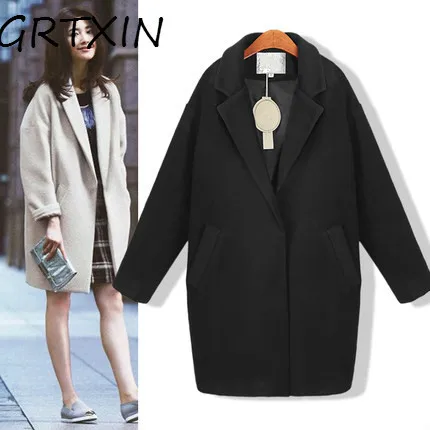 

Hot sale Cocoon coat women coat female overcoat female spring autumn slim blend woolen coat woolen outerwear casaco winter