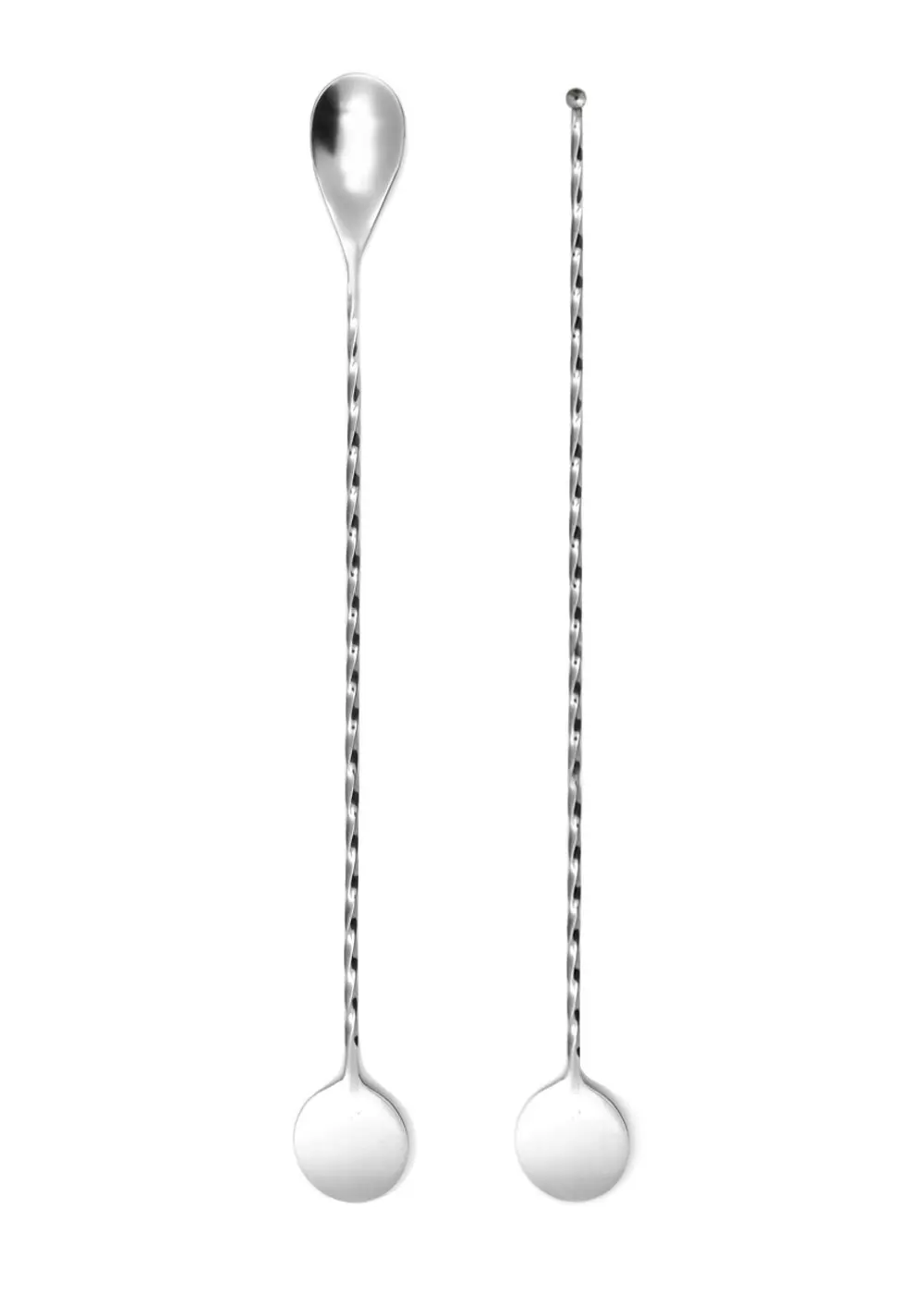 Cocktail Spoon 12 Inch Cocktail Stirrers and Swizzle Stick, Stainless Steel Stirrer Spoon, 2
