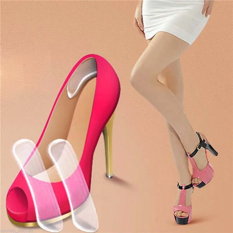 

2 Pcs/Set Silicone Gel Heel Cushion Protector Soft Foot Feet Care Shoe Insert Pad Free Shipping