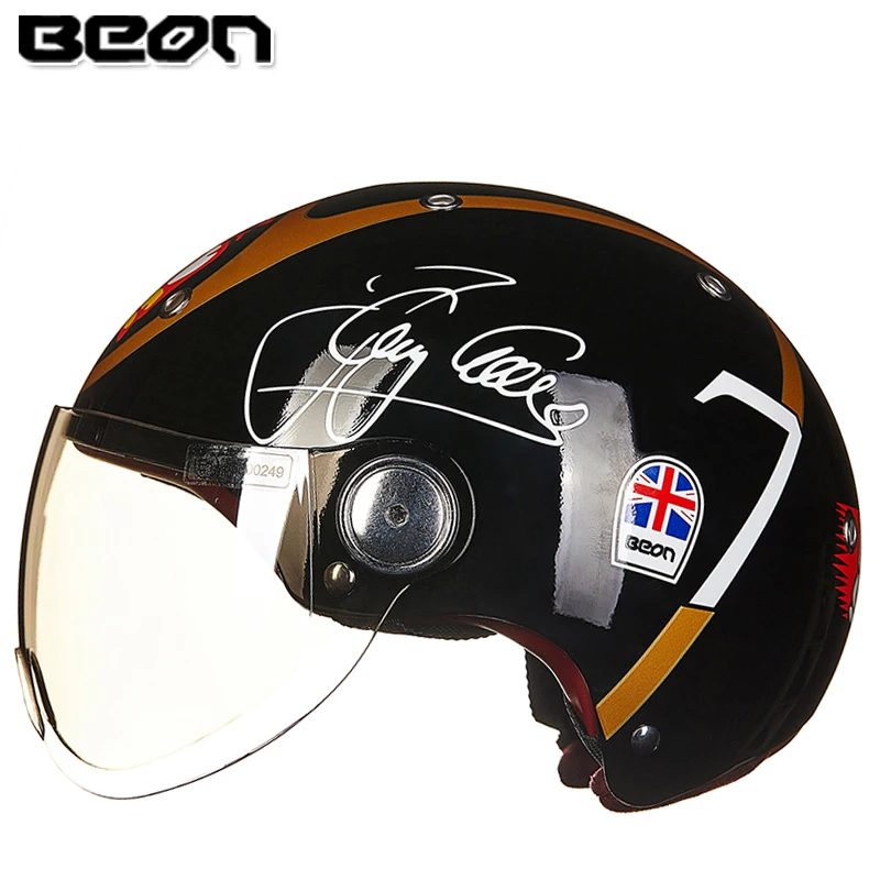 Новые винтажные Beon мотоциклетный шлем мотоцикла vespa casco capacete открытым лицом capacetes motociclistas B110A - Цвет: a11