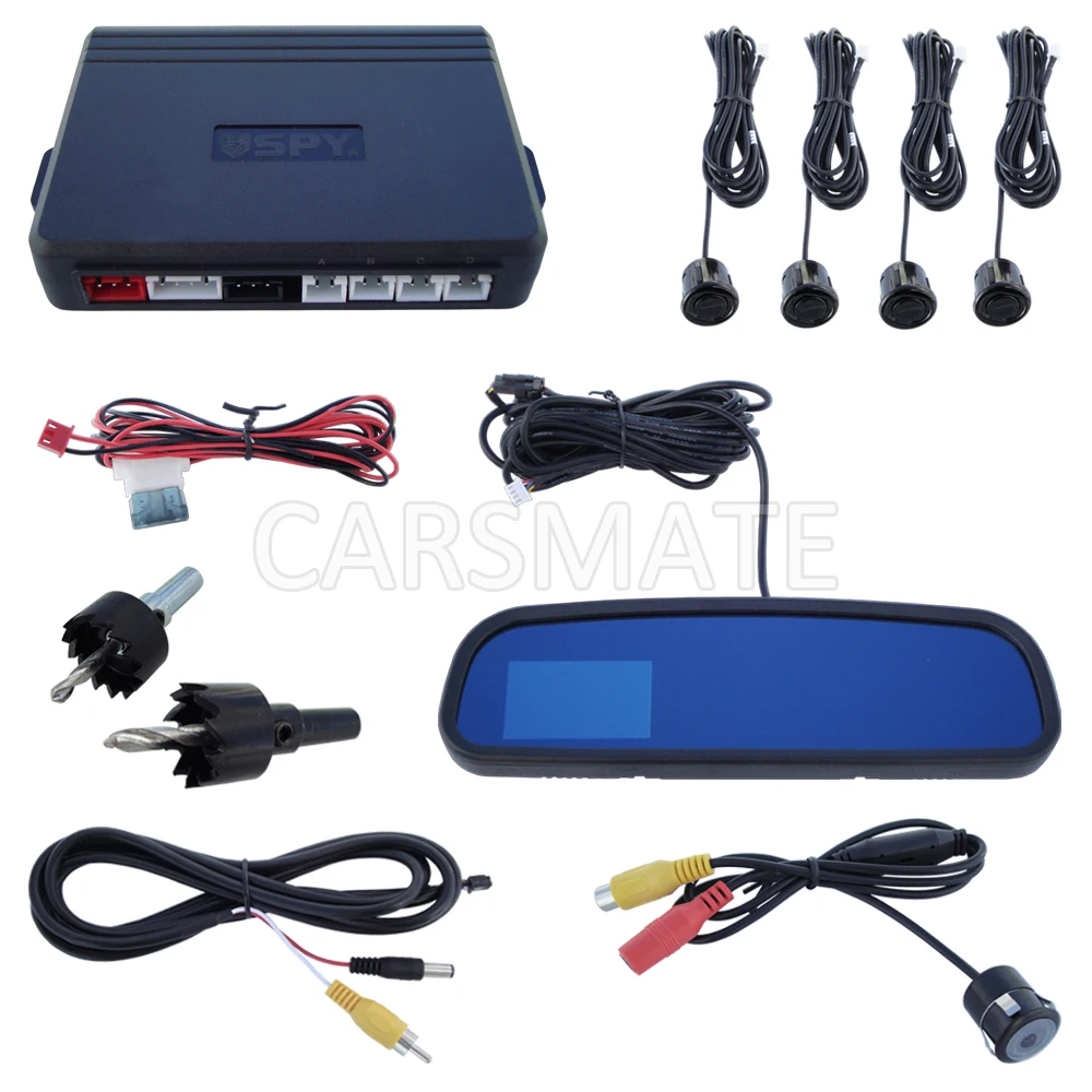 Collection In Stock Car Parking Sensor System With 3.0 Inch TFT Display Rearview Mirror And 4 Sensors Hot Selling Fast Shipping 24 Hours!