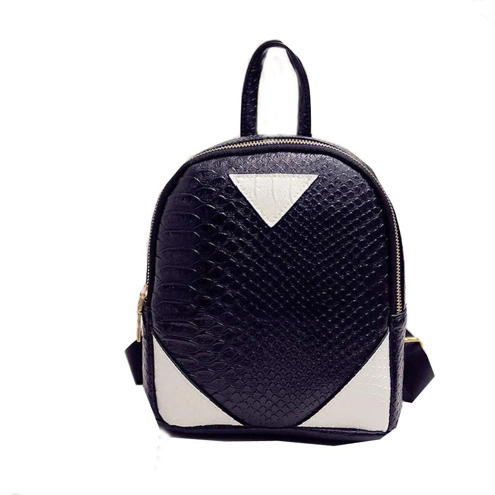 

#50 High Quality Fashion Women Casual Solid Rucksack concise Serpentine Backpack School Book Shoulder Bag DROPSHIPPING HOT SALE