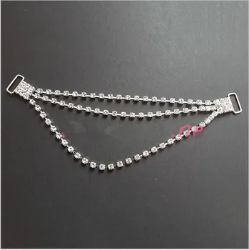 

Tangpan 12pcs Crystal Rhinestone Bikini Connectors/ Buckle Metal Chain For Swimming Wear Bikini Decoration BN38