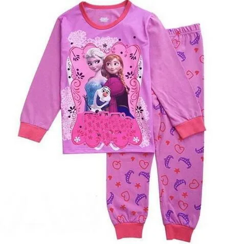 Подарочные пижамы; Пижама для девочек; одежда для малышей; комплект одежды для детей; детские пижамы для девочек; Пижама с принцессами Эльзой и Анной