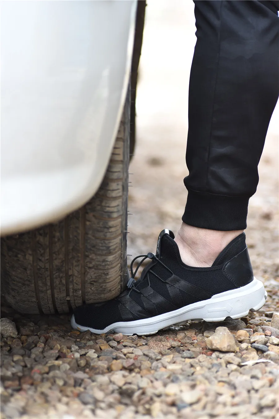 PIINSV плюс Размеры; большие размеры 36-48 дышащая защитная обувь Для мужчин легкие летние прочные пирсинг рабочие сандалии одинарный, сетчатый кроссовки
