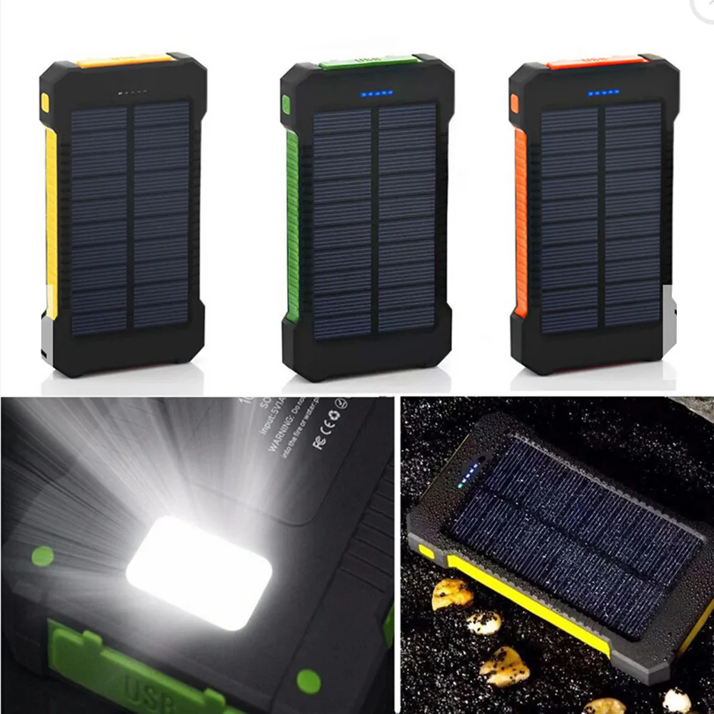 LED двойной USB порты солнечная панель Внешний аккумулятор чехол Зарядное