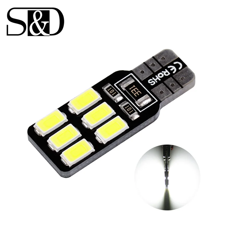 

T10 12 LED 5630 Canbus Lamps Error Free 501 dash W5W Car LED bulbs interior Lights Car Light Source parking 12V White D020