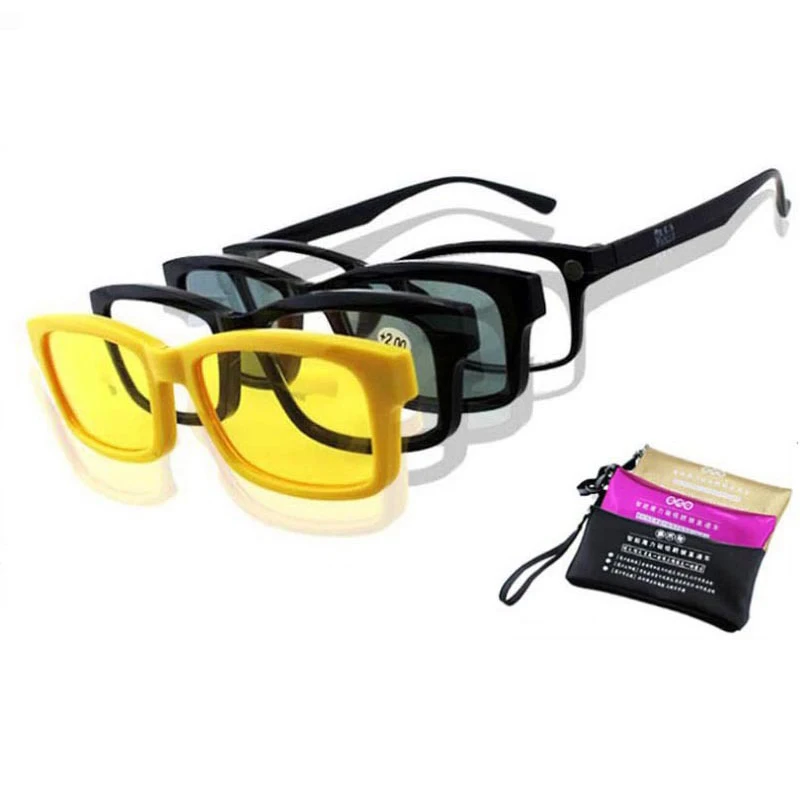 

New Arrived 2018 4in1 Multifunction Spectacles For Women Men Flat mirror Sunglasses Reading Glasses Night vision Glasses +1-4 H5