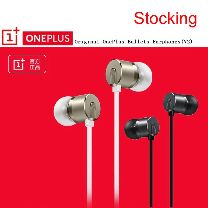 

Stocking Original Oneplus in-ear Bullets V2 Earphone Volume Mic Control for Oneplus 5T 5 3T 3 2 1 A510 A310 Phone 1+ Earphone