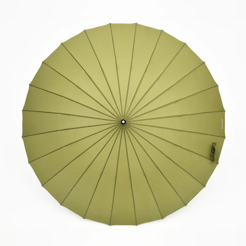 Tiohoh, 24 K, длинный зонт, мужской и женский, Одноцветный, высокое качество, длинная ручка, зонт, для улицы, для путешествий, Ветрозащитный зонтик - Цвет: Green