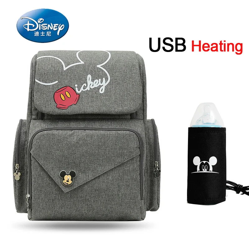 

Disney Bottle Feeding Insulation Mummy Bag Oxford Cloth Diaper Storage Bag Backpack Fashion Waterproof Large Capacity Diaper Bag