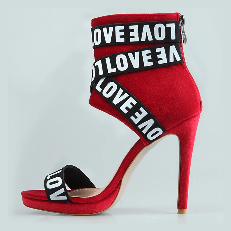 2019 Hot Sale Summer Women Shoes Red Flock Fashion Sandals Peep Toe Super High Heel Sexy Party Sandals For Ladies 2019 Hot Sale Summer Women Shoes Red Flock Fashion Sandals Peep Toe Super High Heel Sexy Party Sandals For Ladies