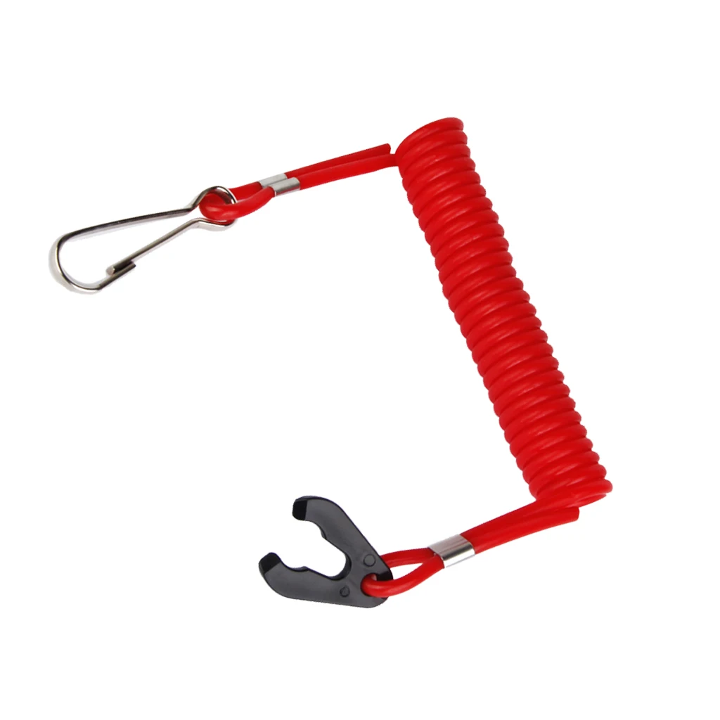 Safety Watercraft Boat Motor Outboard Kill Switch Key Lanyard Rope Clip Engine Ignition Red Water Sports Rowing Boats Tools 