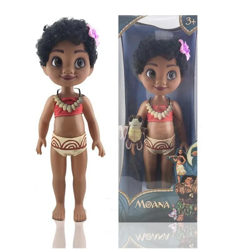 

16 Inch Anime Figure Cute Moana Princess Pvc Model Doll With Music Vaiana Action Figure Hot Toys For Children Birthday Gifts