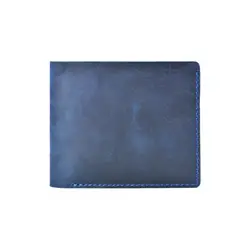 Натуральная коровья кожа бумажник Для мужчин организатор бренд Винтаж короткие складывающийся вдвое тонкий кошелек кредитной однотонный