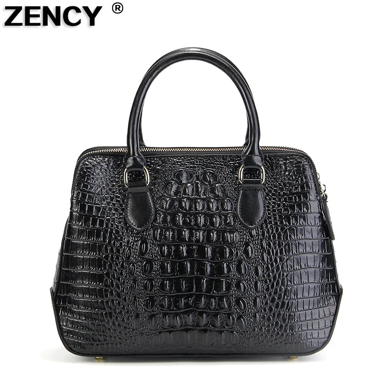 ZENCY Lederen Luxe Beroemde Merk Fashion Hoge Kwaliteit Krokodil vrouwen Handtas Dames Tote Boodschappentassen Satchel Purse ZENCY Lederen Luxe Beroemde Merk Fashion Hoge Kwaliteit Krokodil vrouwen Handtas Dames Tote Boodschappentassen Satchel Purse