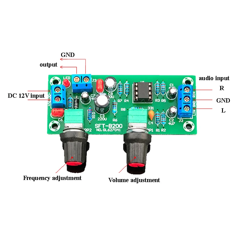 С фильтром нижних частот NE5532 басовый сабвуфер с тональнным балансом предусилитель доска DC 10 V-24 V A9-008