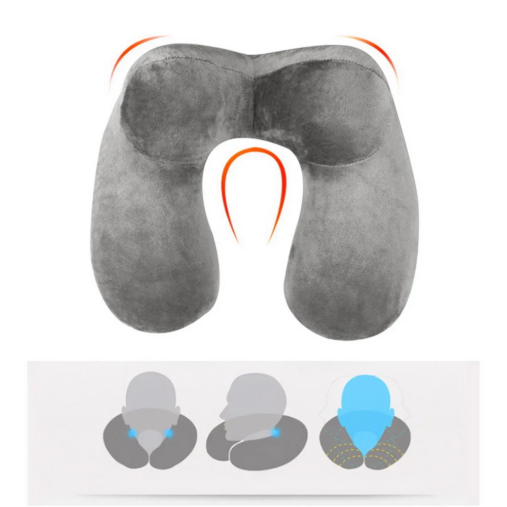 Надувные u-образные подушки для путешествий, складные удобные подушки для шеи, портативная подушка для поезда, самолета, сна