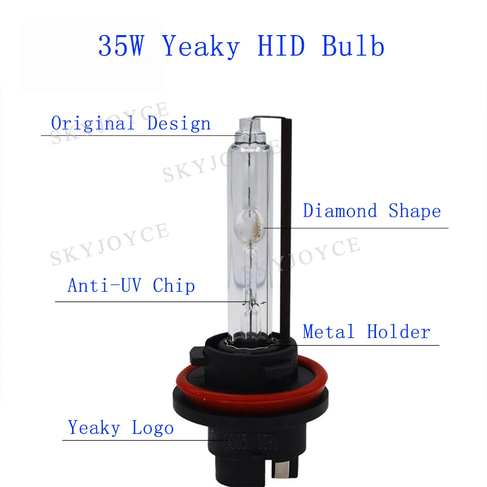 Yeaky 35W 4500K 5500K 6500K Xenon H1 H7 H11 9005 9006 D2H Автомобильные фары HID лампы AC 35W F3 Быстрый старт HID комплект балластов для ксенона