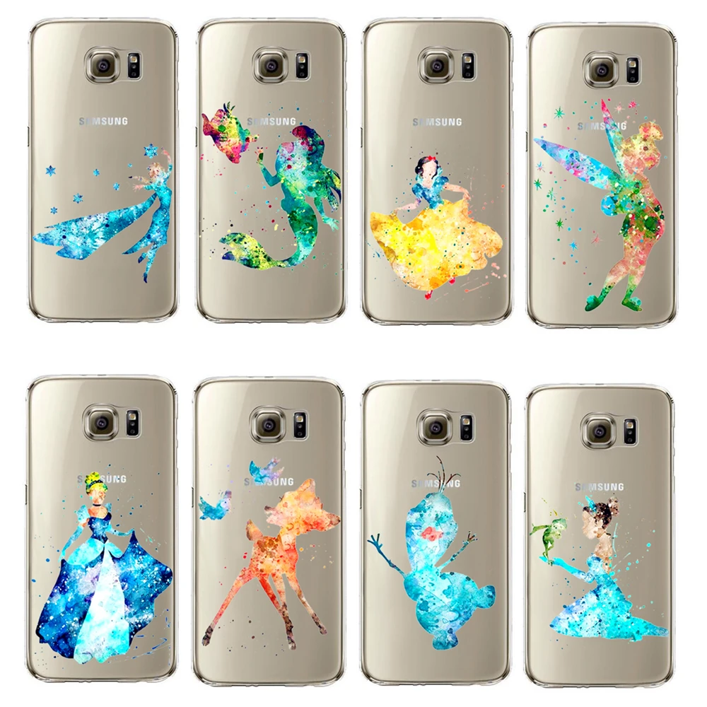 Чехол с изображением животных Микки Мауса Белоснежки для Samsung Galaxy S6 S7 Edge S8 S9 Plus