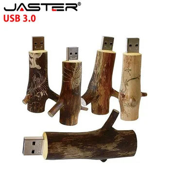 

JASTER USB 3.0 novetly usb flash drive natural Wooden model tree branch memory stick pendrive 4GB 8GB 16GB 32GB thumb drive