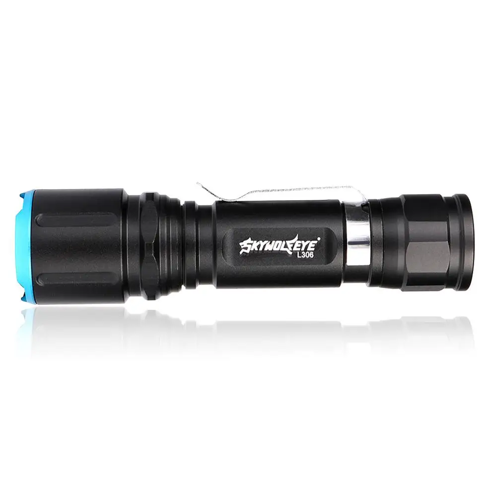Skywolfeye LED Flashlight Waterproof 1000LM T6 Bulb Telescopic USB