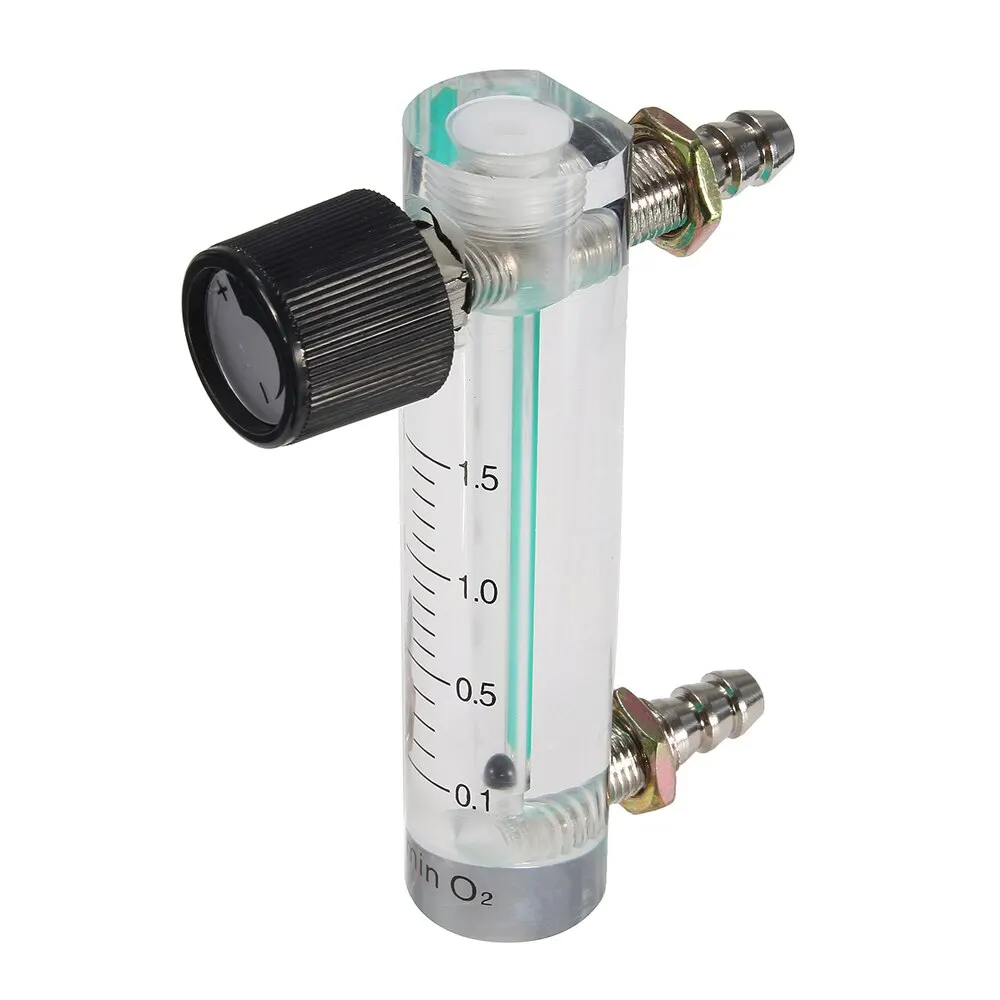 Расходомер кислорода расходомер с регулируемым клапаном для кислорода воздуха газа 0-1.5LPM 1.5L
